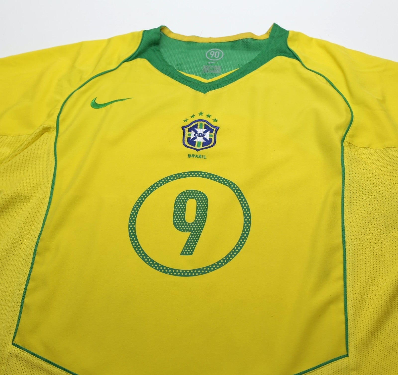 2004/06 RONALDO #9 Brazil Vintage Nike Home Football Shirt (XL) Total 90