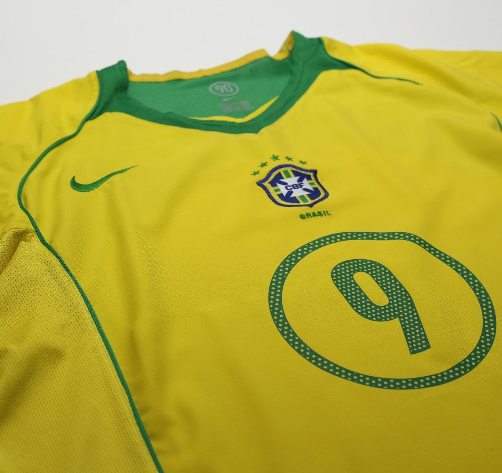 2004/06 RONALDO #9 Brazil Vintage Nike Home Football Shirt (XL) Total 90