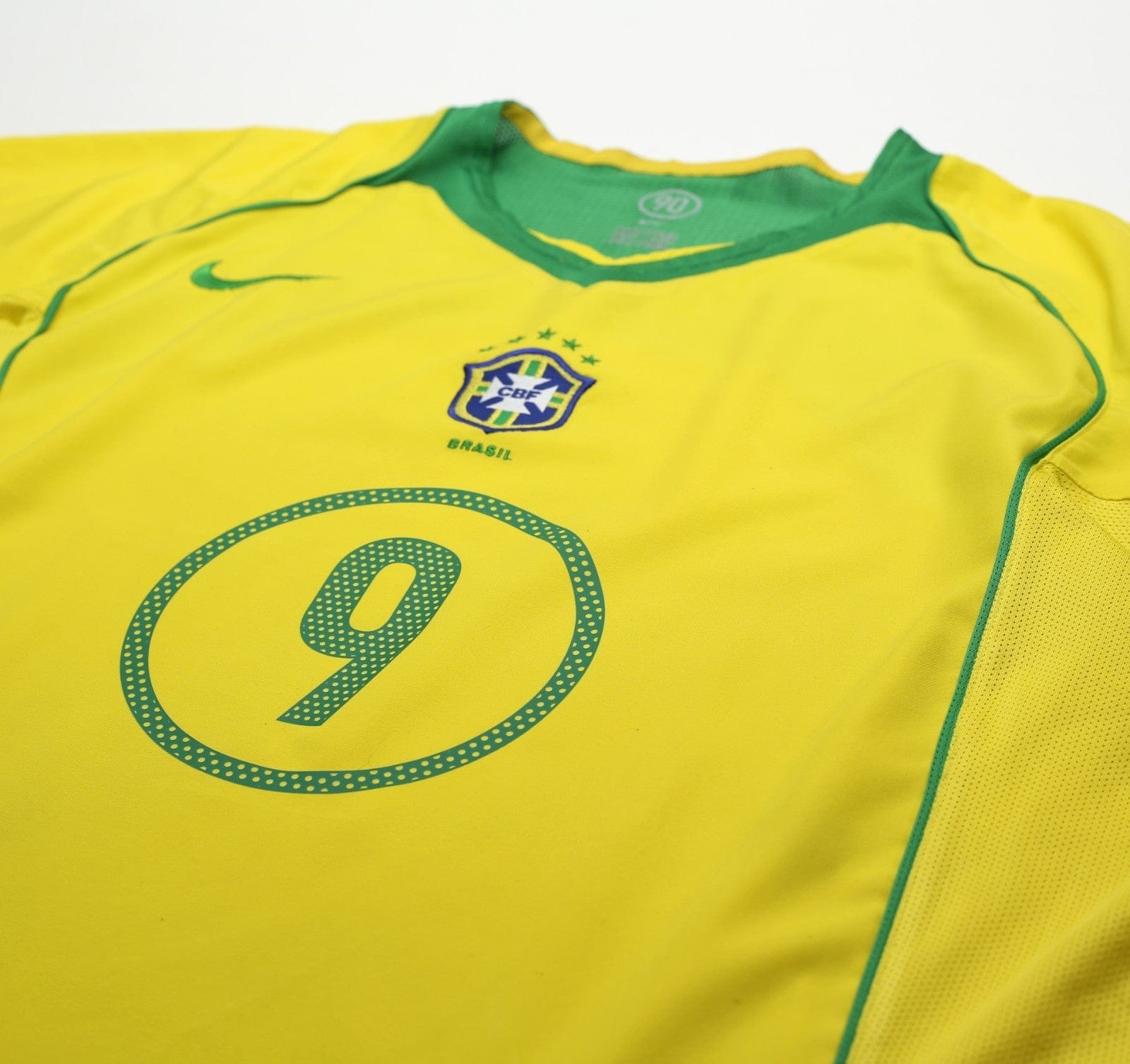 2004/06 RONALDO #9 Brazil Vintage Nike Home Football Shirt (XL) Total 90
