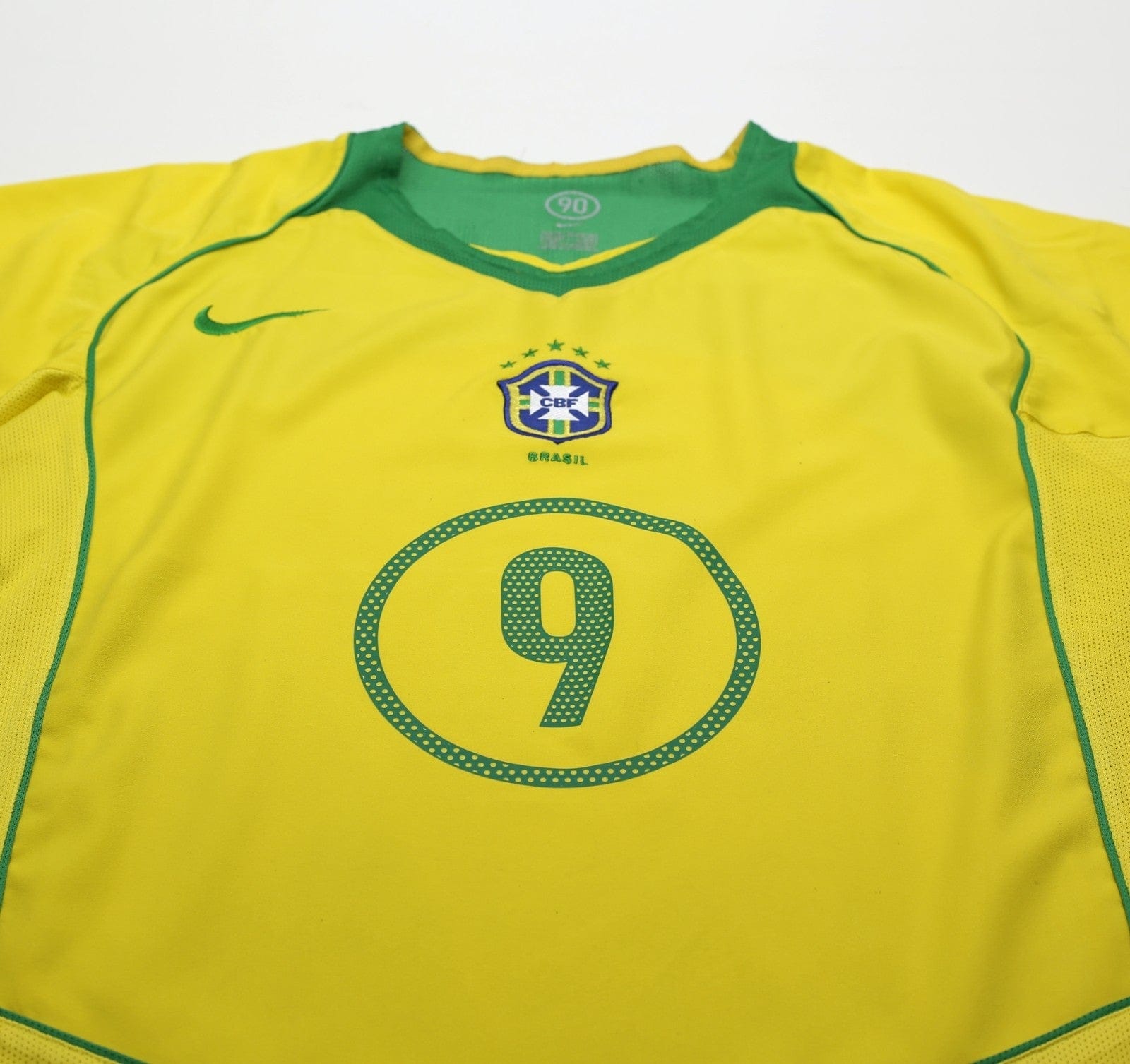 2004/06 RONALDO #9 Brazil Vintage Nike Home Football Shirt (XL) Total 90