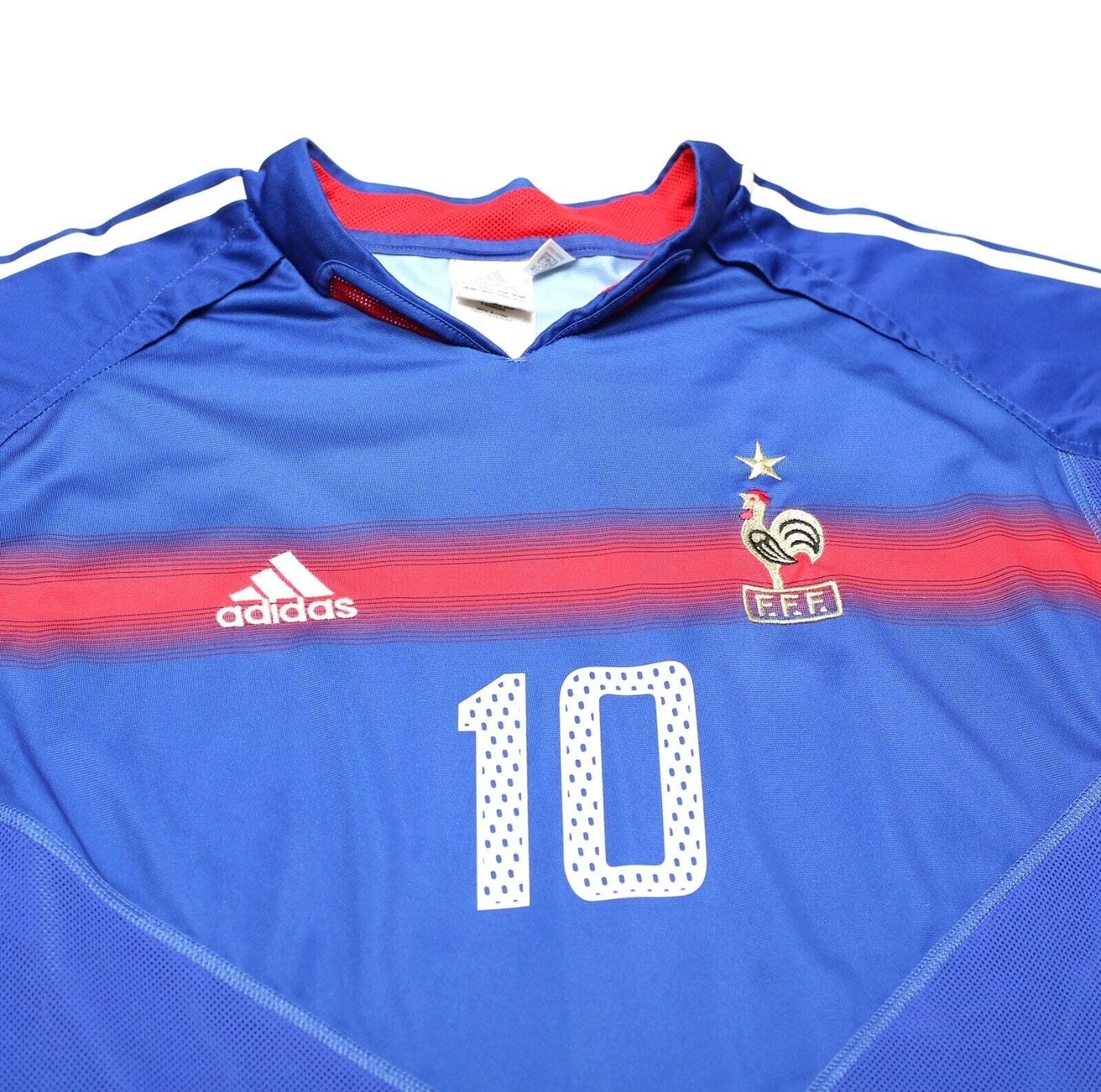 2004/06 ZIDANE #10 France Vintage adidas Home Football Shirt (XL) Euro 2004