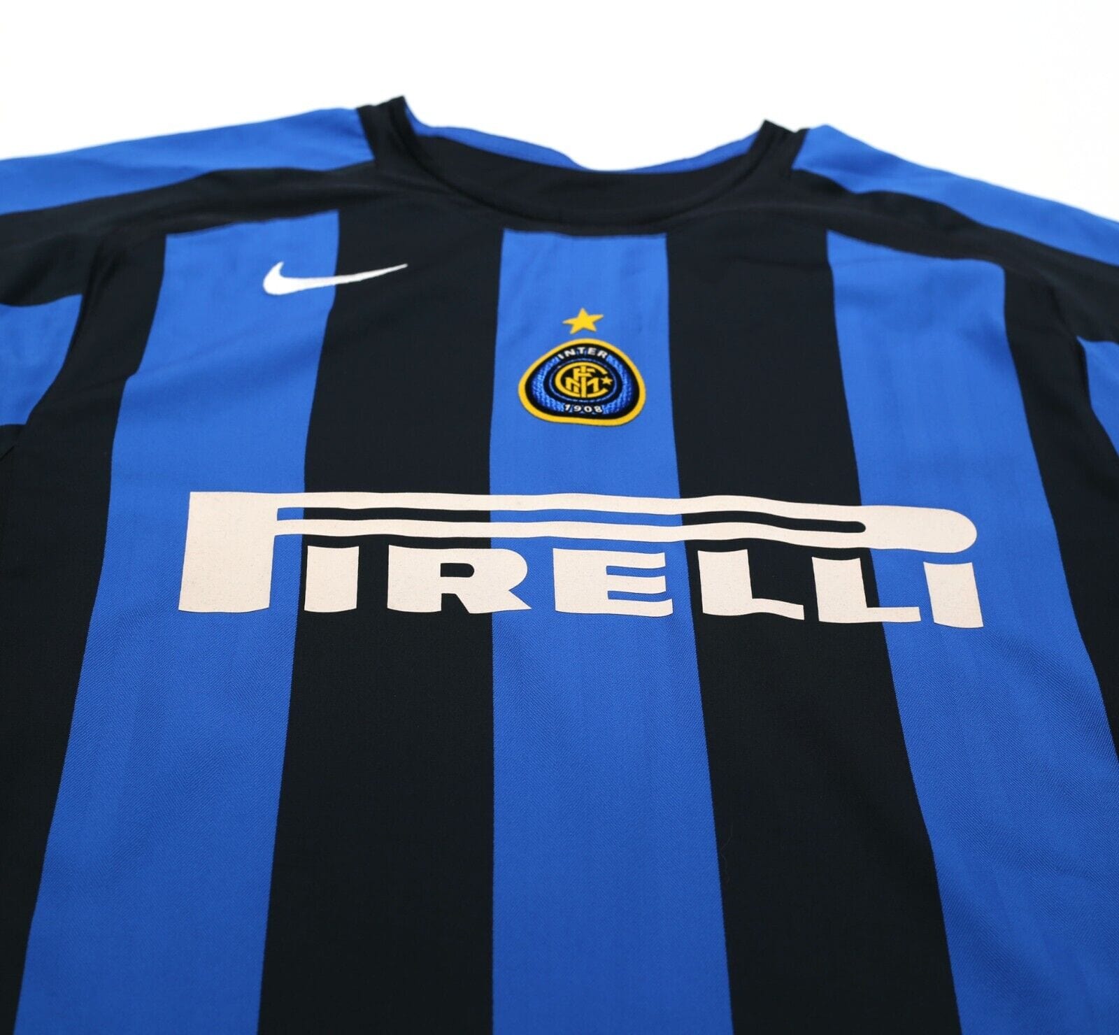 2005/06 ADRIANO #10 Inter Milan Vintage Nike Home Football Shirt (M)
