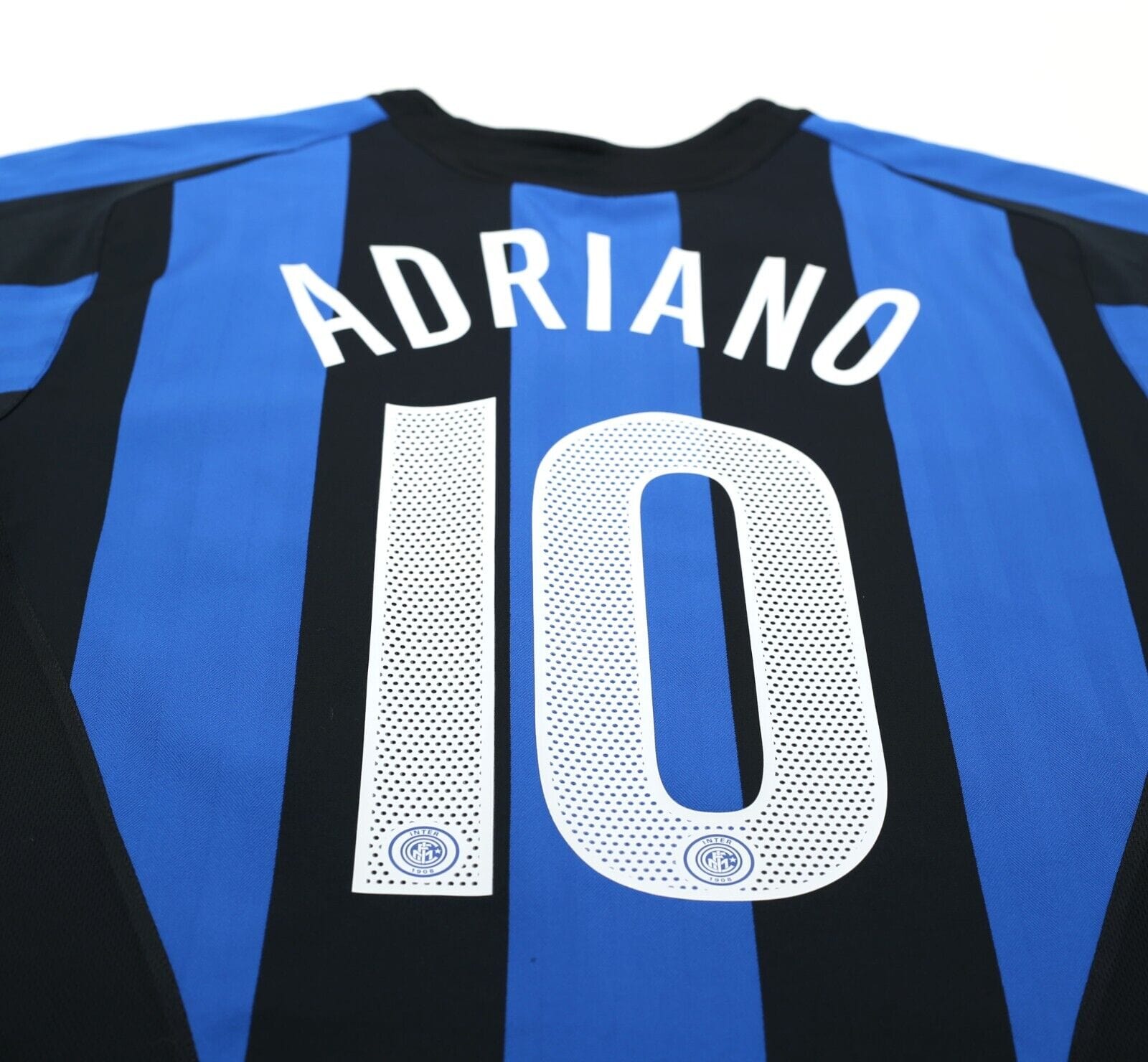 2005/06 ADRIANO #10 Inter Milan Vintage Nike Home Football Shirt (M)