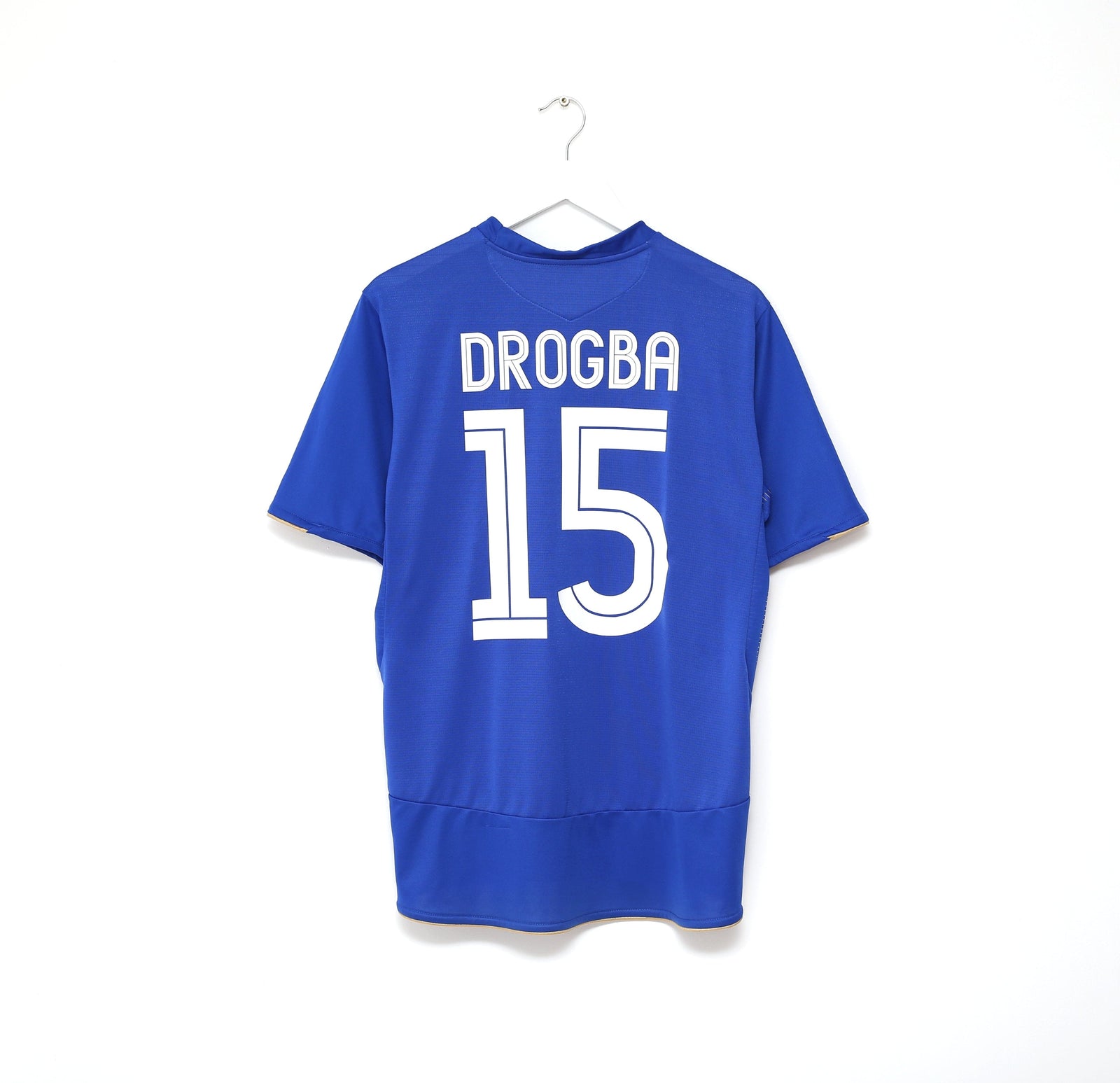 2005/06 DROGBA #15 Chelsea Vintage Umbro UCL Home Football Shirt Jersey (L)