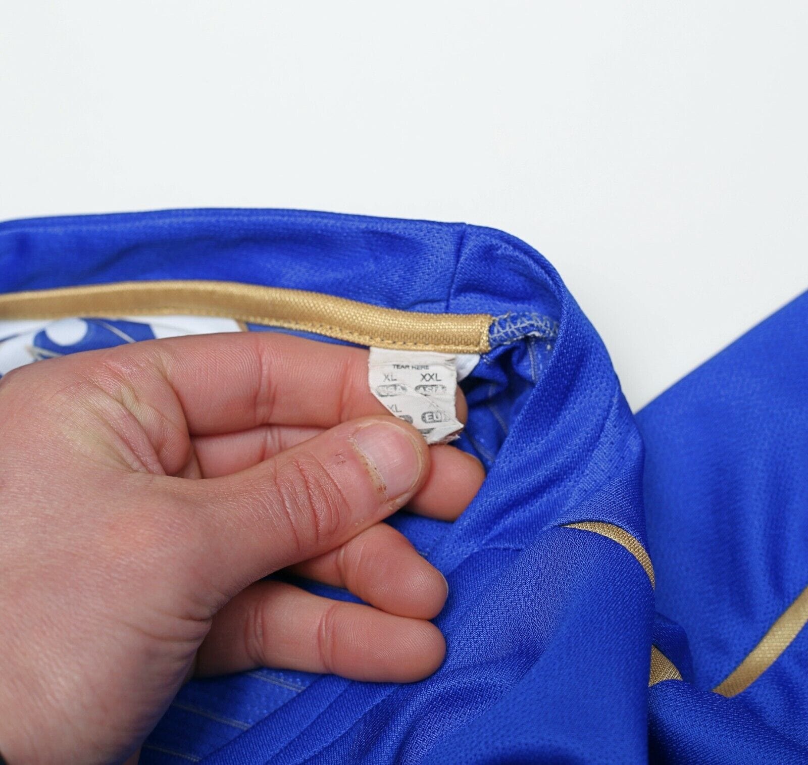 2005/06 DROGBA #15 Chelsea Vintage Umbro UCL Home Football Shirt Jersey (XL)