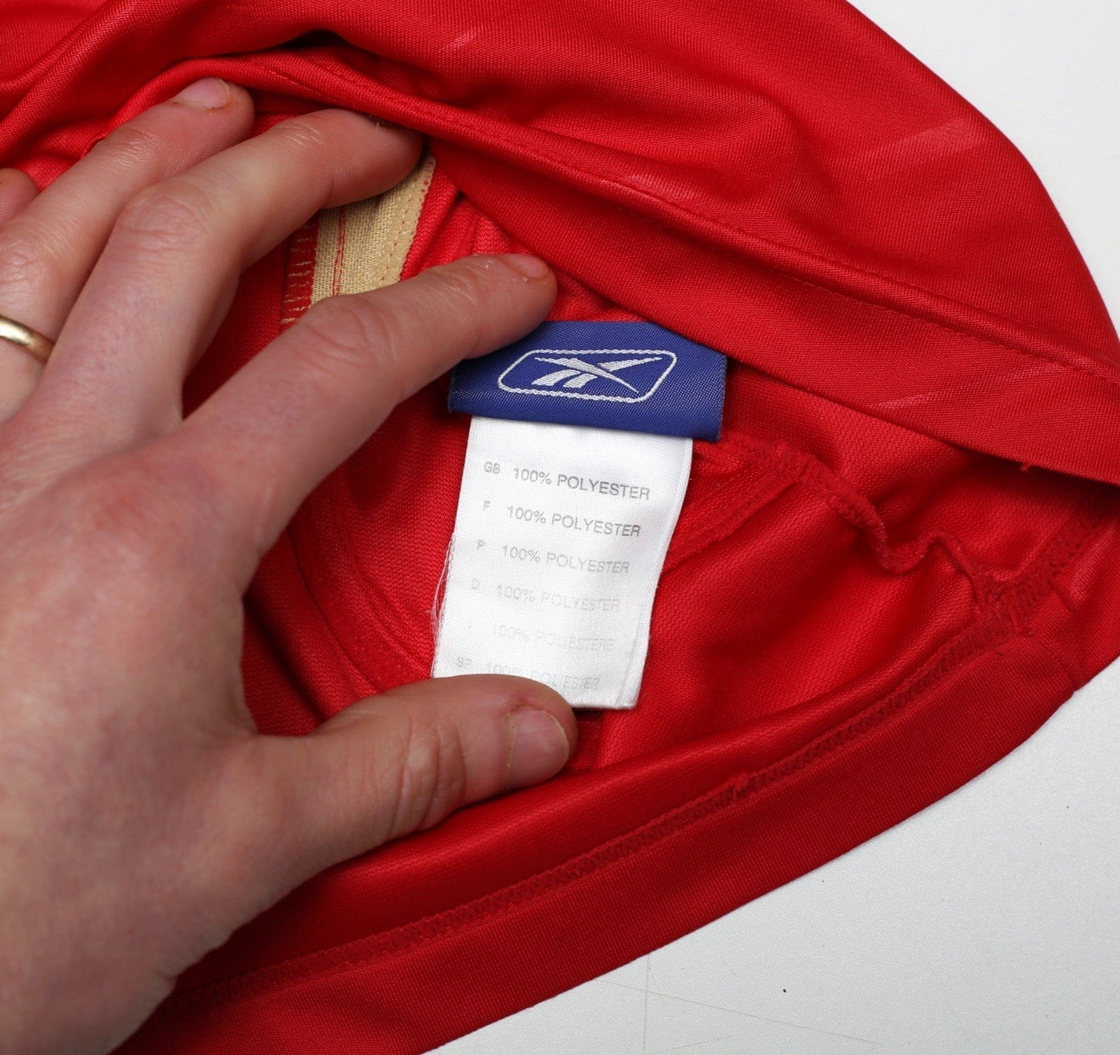 2005/06 GERRARD #8 Liverpool Vintage Reebok European Home Football Shirt (M)