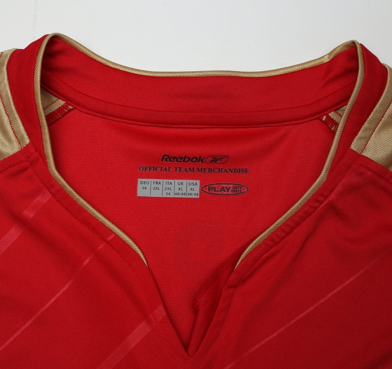 2005/06 GERRARD #8 Liverpool Vintage Reebok European Home Football Shirt (XL)