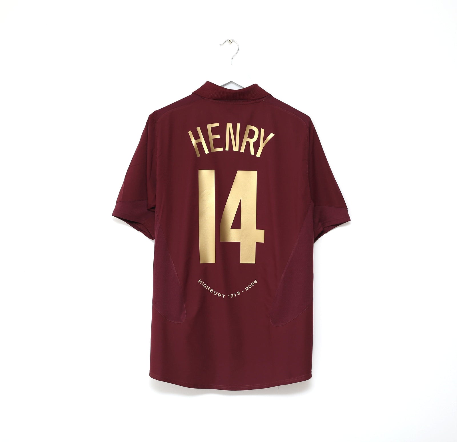 2005/06 HENRY #14 Arsenal Vintage Nike UCL Home Football Shirt Jersey (L)
