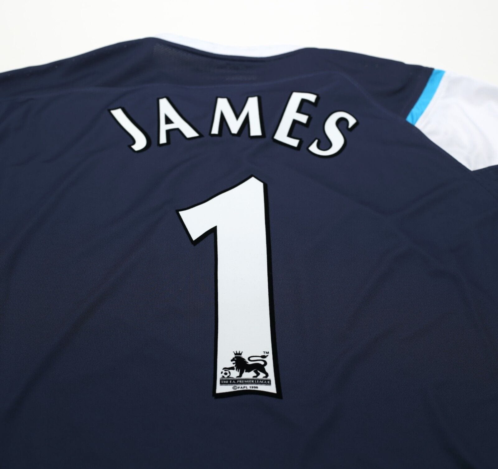 2005/06 JAMES #1 Manchester City Vintage Reebok Away Football Shirt (L)