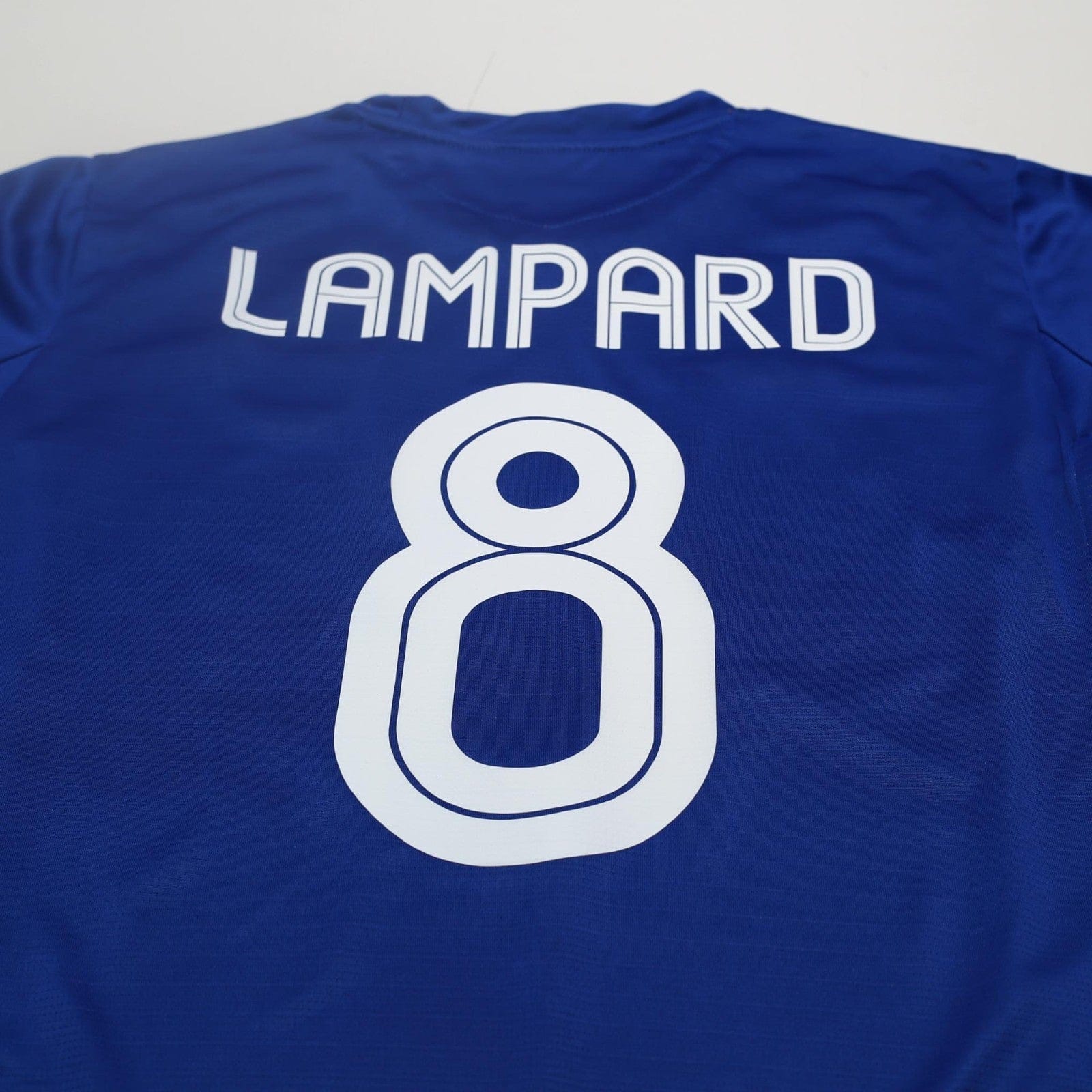 2005/06 Lampard #8 Chelsea Vintage Umbro Centenary UCL Home Football Shirt (M)