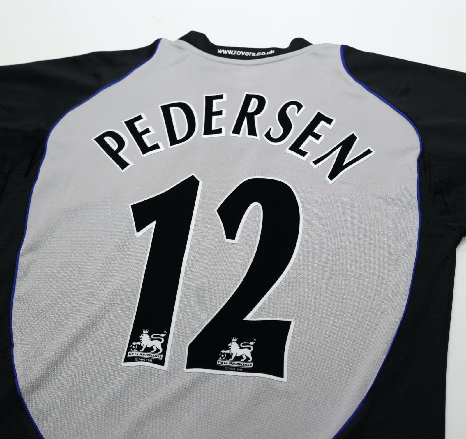 2005/06 PEDERSEN #12 Blackburn Rovers Vintage Lonsdale Away Football Shirt (M)