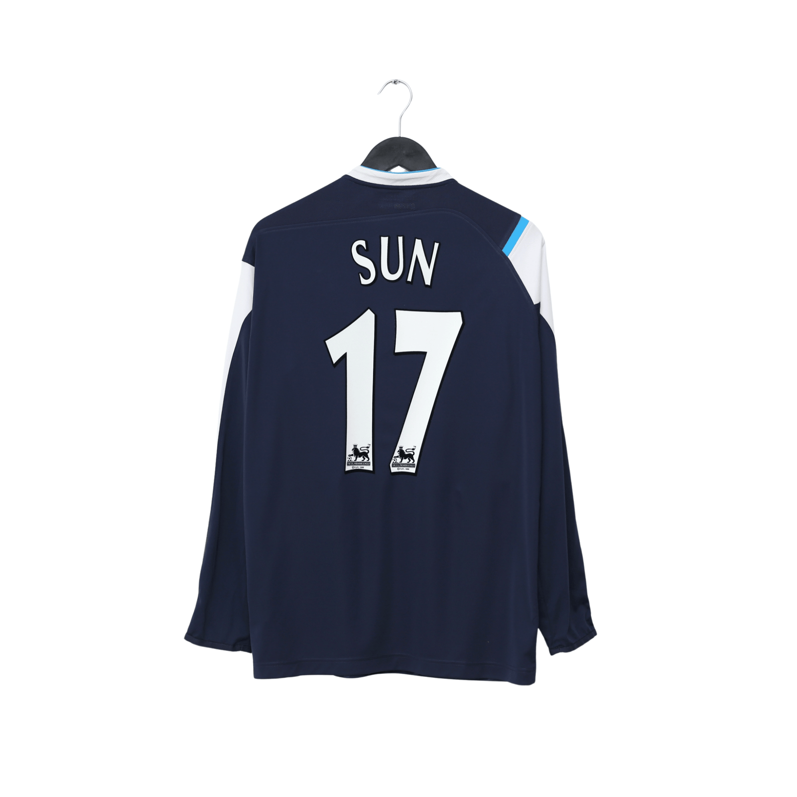 2005/06 Sun Ji Hai #17 Manchester City Vintage Reebok Away LS Football Shirt (M)