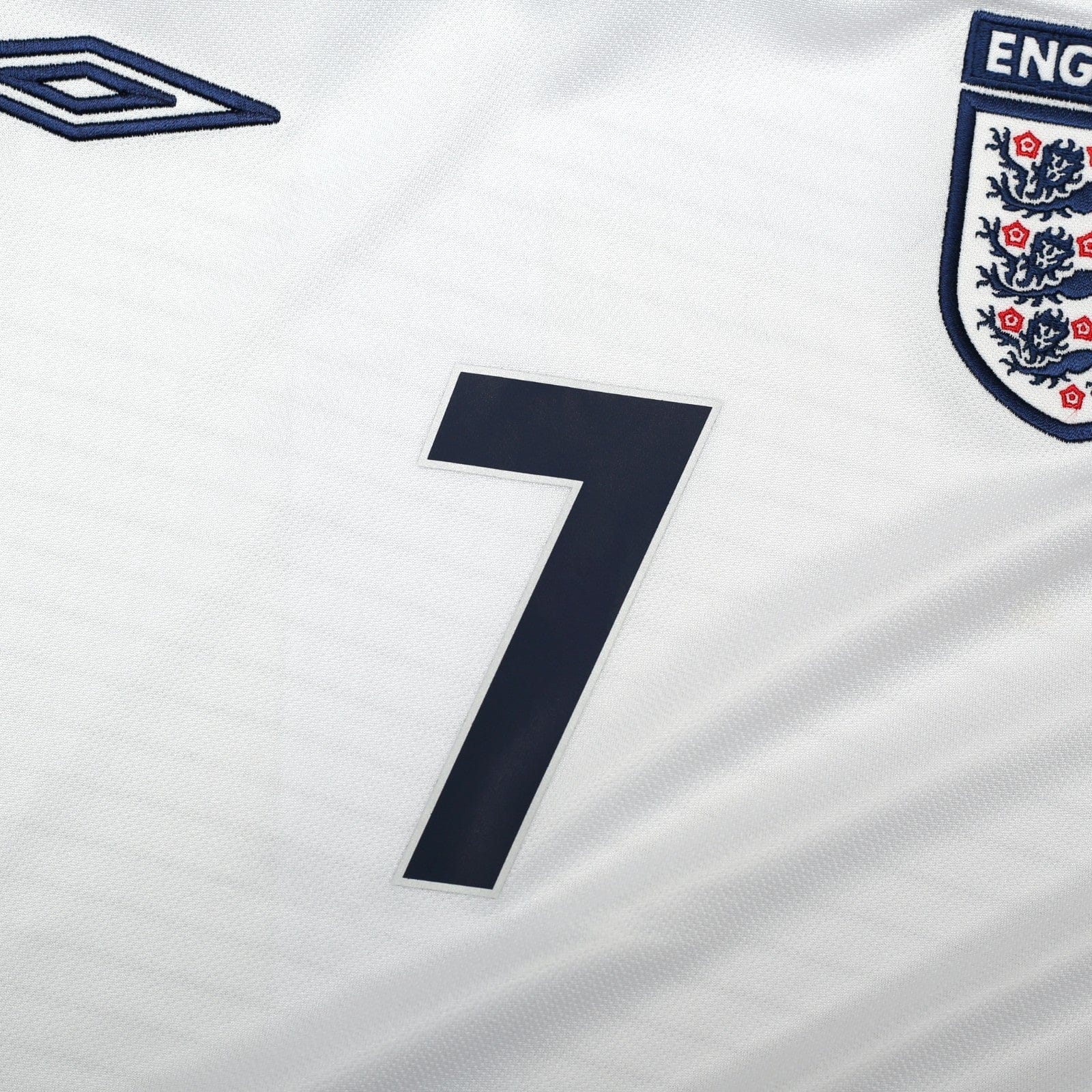 2005/07 Beckham #7 England Vintage Umbro Home Football Shirt (L) WC 2006