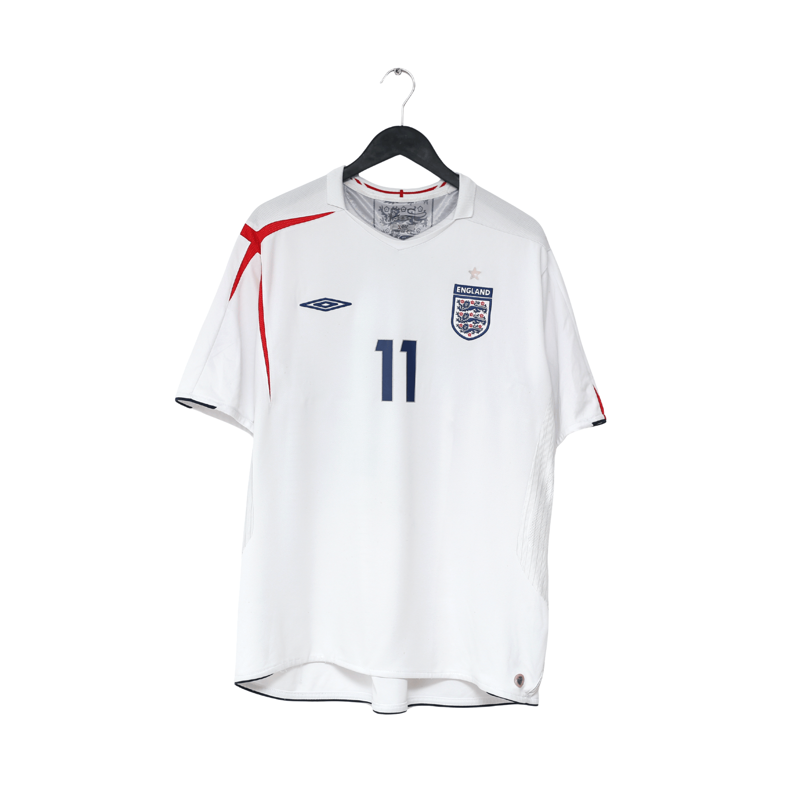 2005/07 J. COLE #11 England Vintage Umbro Home Football Shirt XXL World Cup 2006