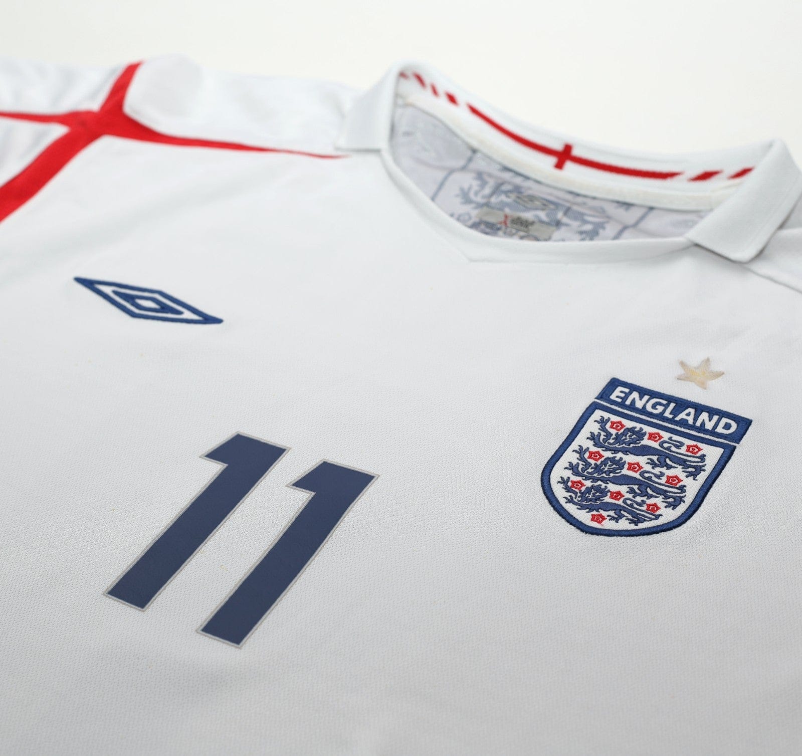 2005/07 J. COLE #11 England Vintage Umbro Home Football Shirt XXL World Cup 2006