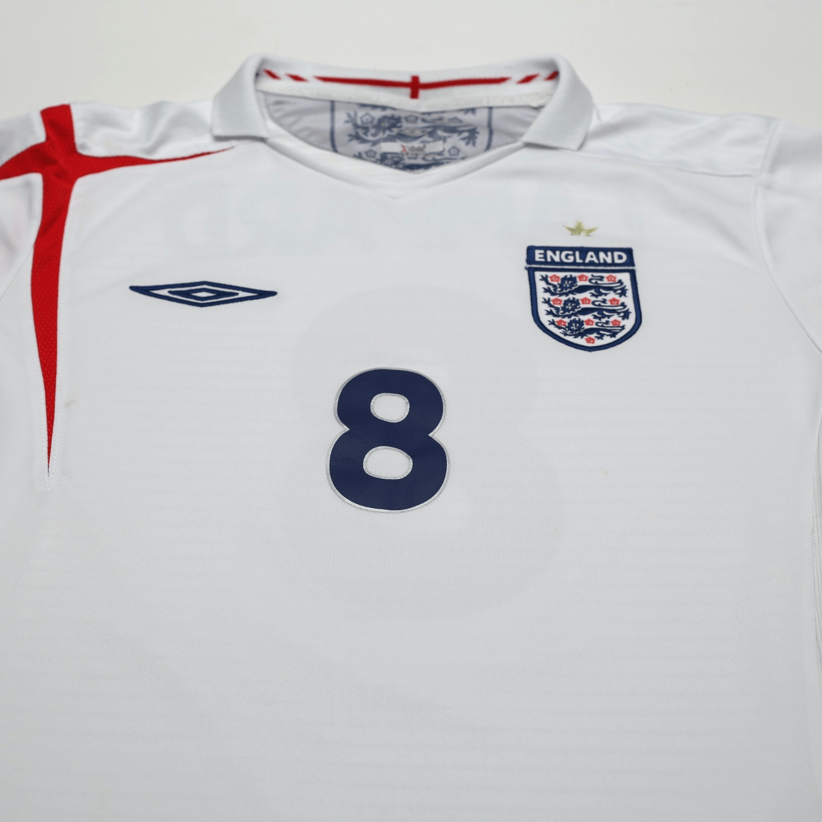 2005/07 Lampard #8 England Vintage Umbro Home Football Shirt (L) World Cup 2006