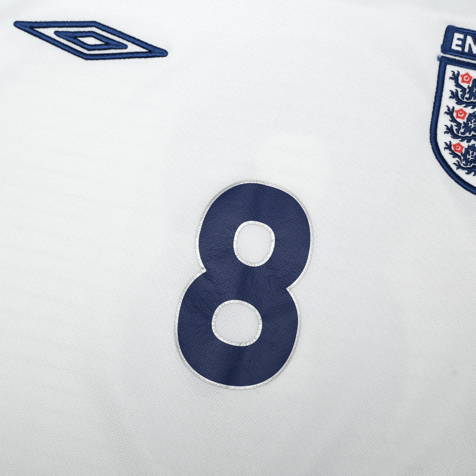 2005/07 Lampard #8 England Vintage Umbro Home Football Shirt (L) World Cup 2006