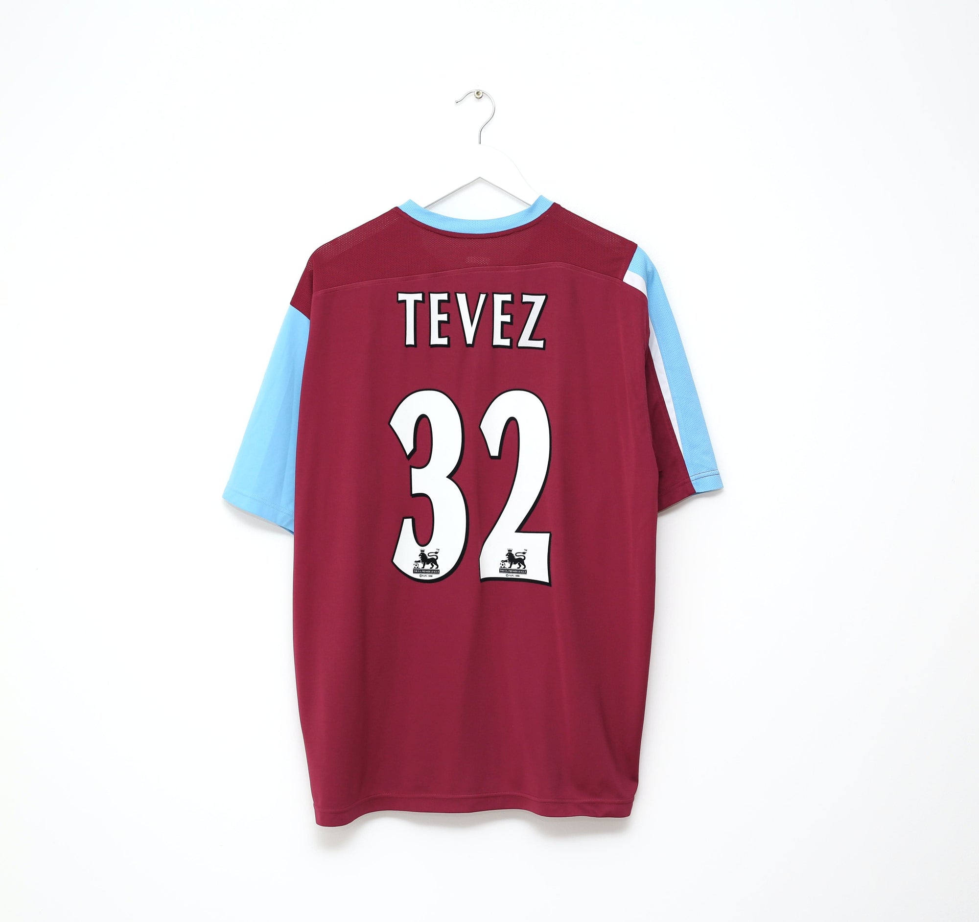 2005/07 TEVEZ #32 West Ham Vintage Reebok Football Shirt (XL)
