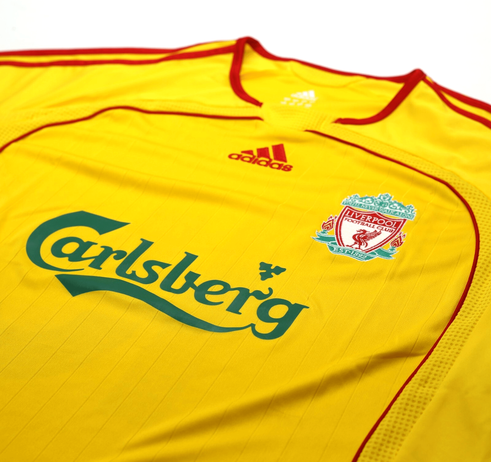 2006/07 CROUCH #15 Liverpool Vintage adidas European Away Football Shirt (M)