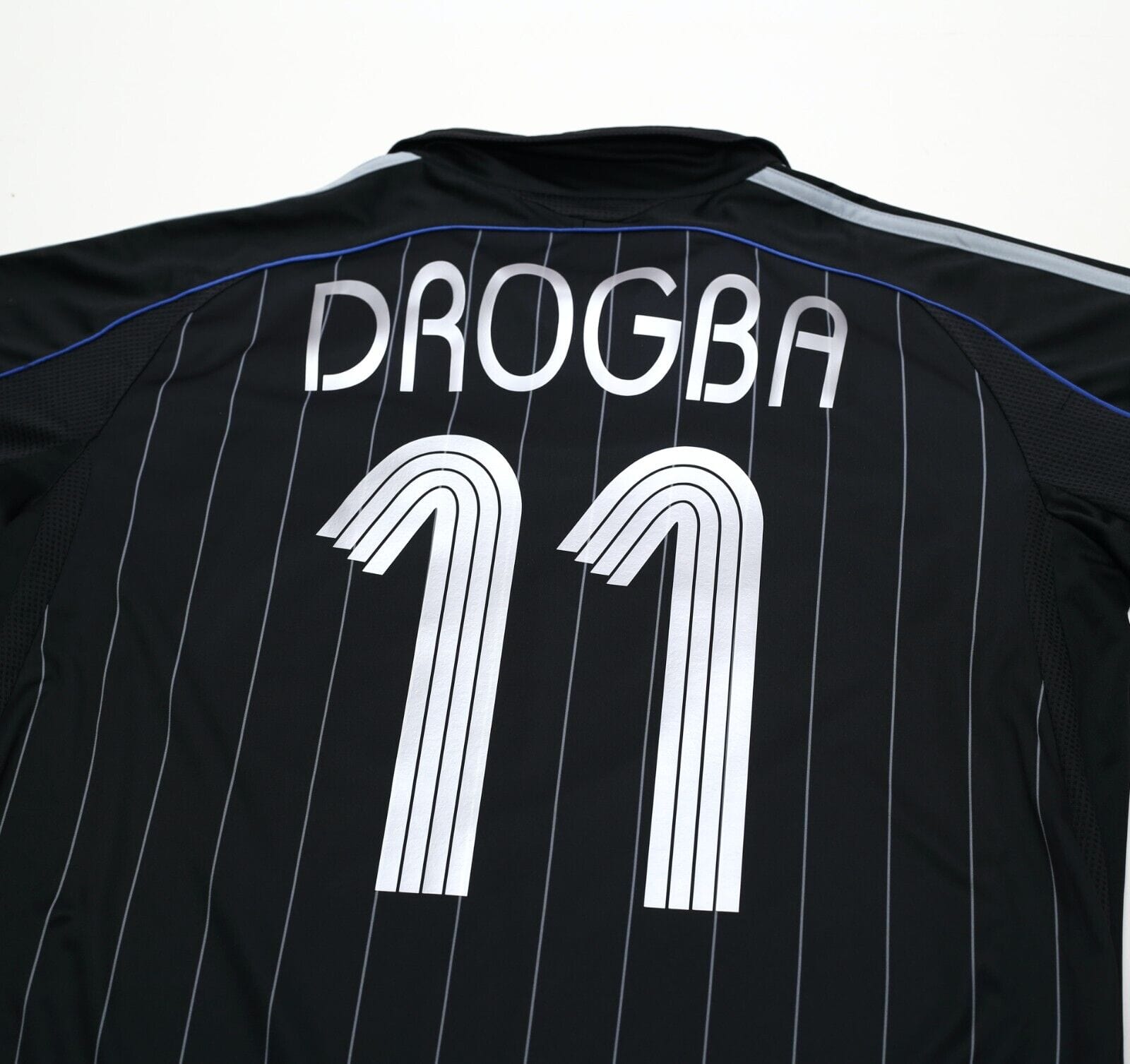 2006/07 DROGBA #11 Chelsea Vintage adidas UCL Away Football Shirt Jersey (M)