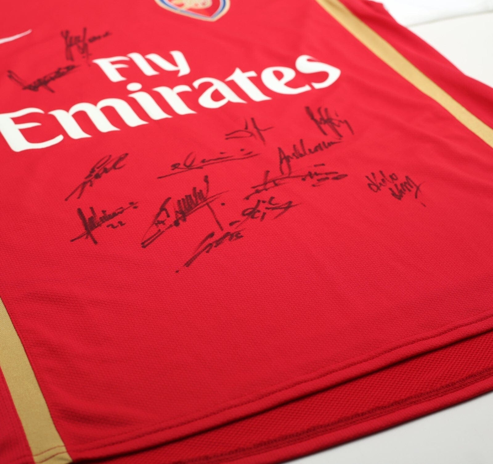 2006/07 HENRY #14 Arsenal Vintage Nike Home Football Shirt (M) SIGNED