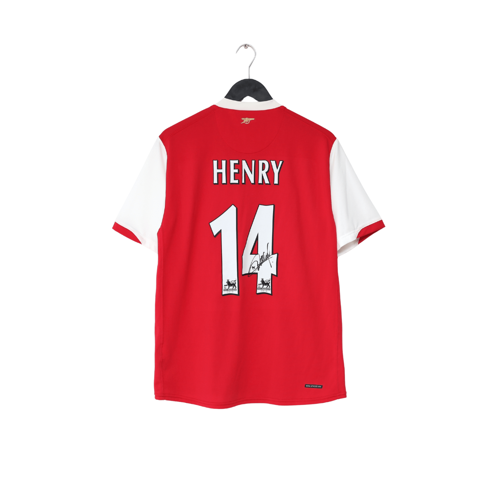 2006/07 HENRY #14 Arsenal Vintage Nike Home Football Shirt (M) SIGNED