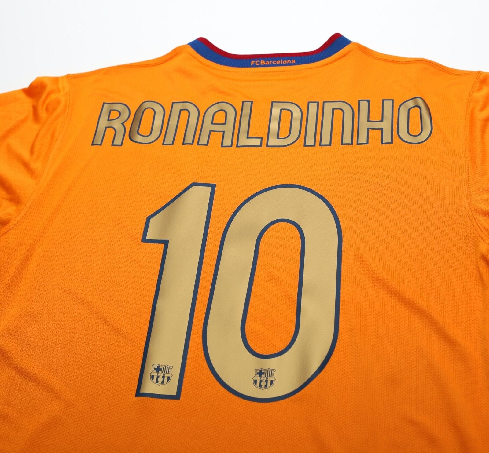 2006/07 RONALDINHO #10 Barcelona Vintage Nike Away Football Shirt Jersey (L)