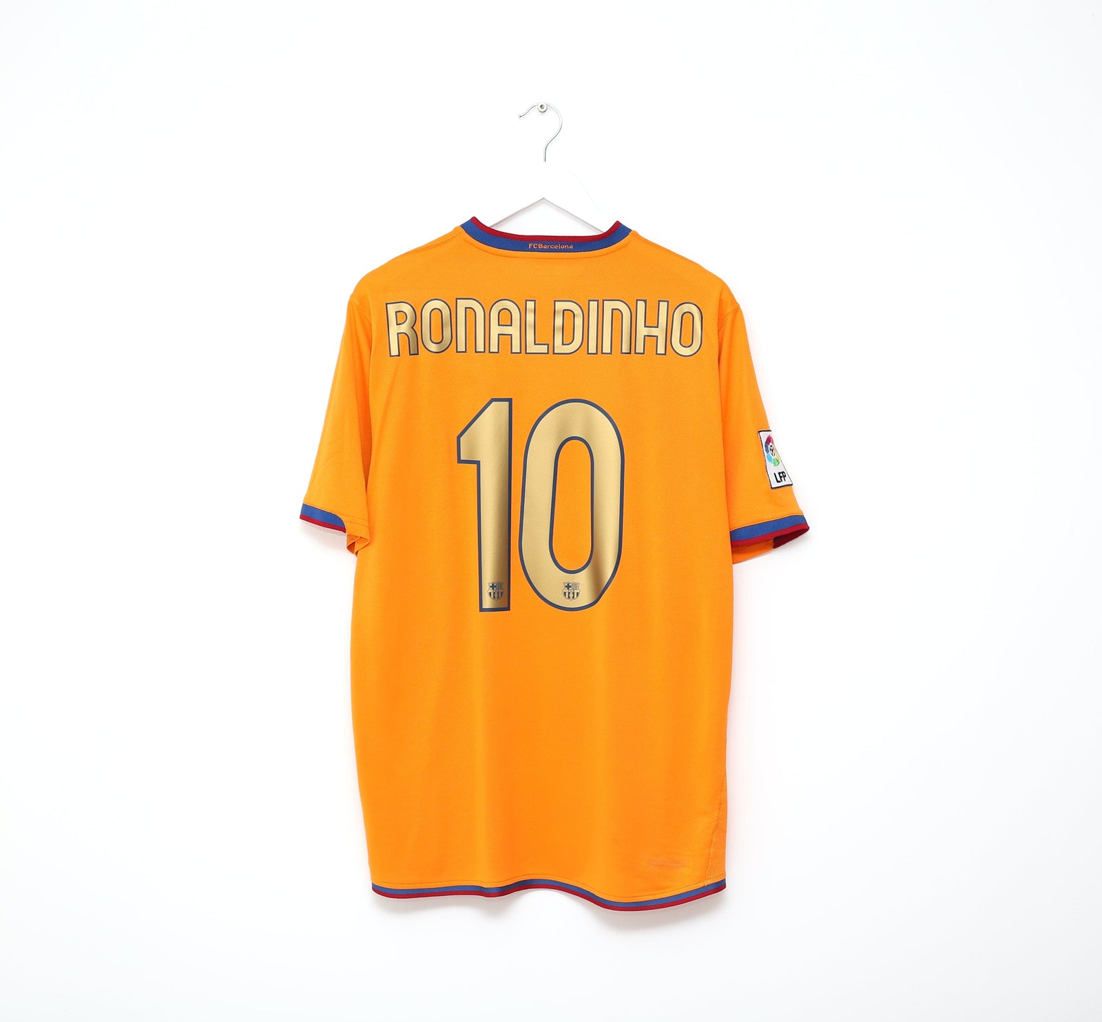 2006/07 RONALDINHO #10 Barcelona Vintage Nike Away Football Shirt Jersey (L)