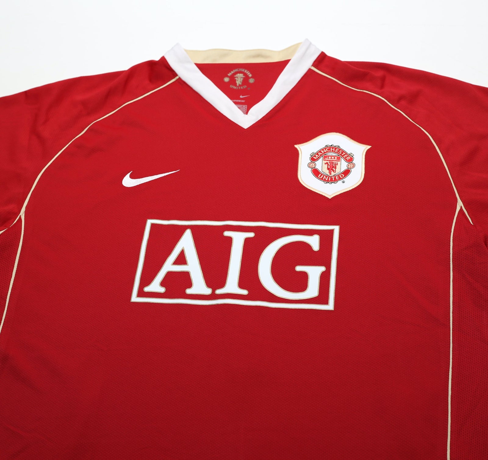 2006/07 RONALDO #7 Manchester United Vintage Nike Home Football Shirt (L)
