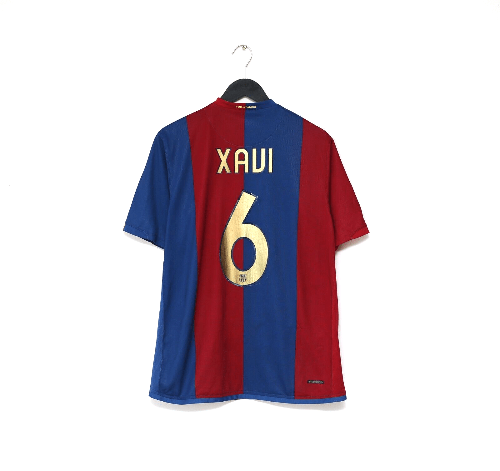 2006/07 XAVI #6 Barcelona Vintage Nike Home Football Shirt (L)