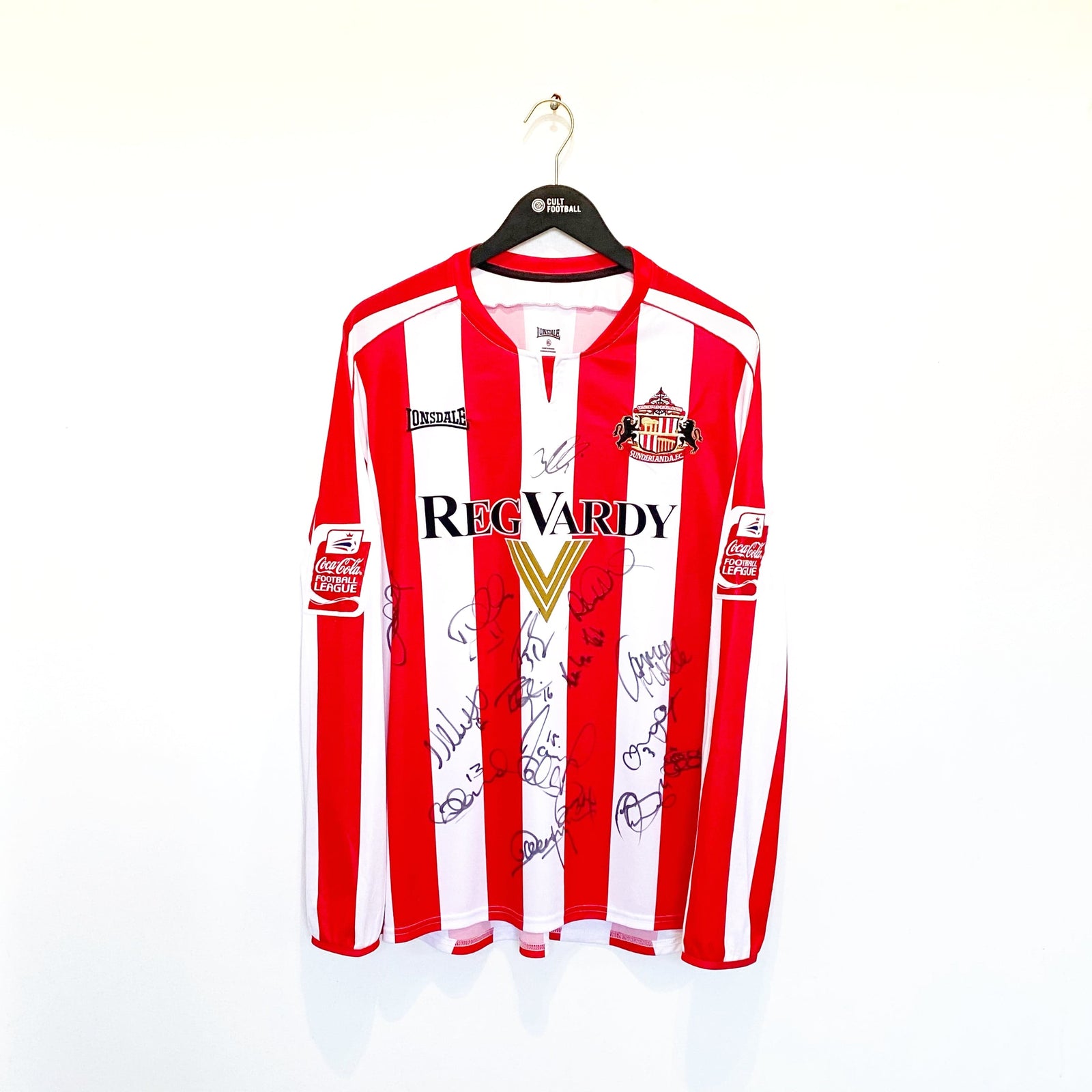 2006/07 YORKE #34 Sunderland Vintage Lonsdale Football Shirt (XL) Signed Issued