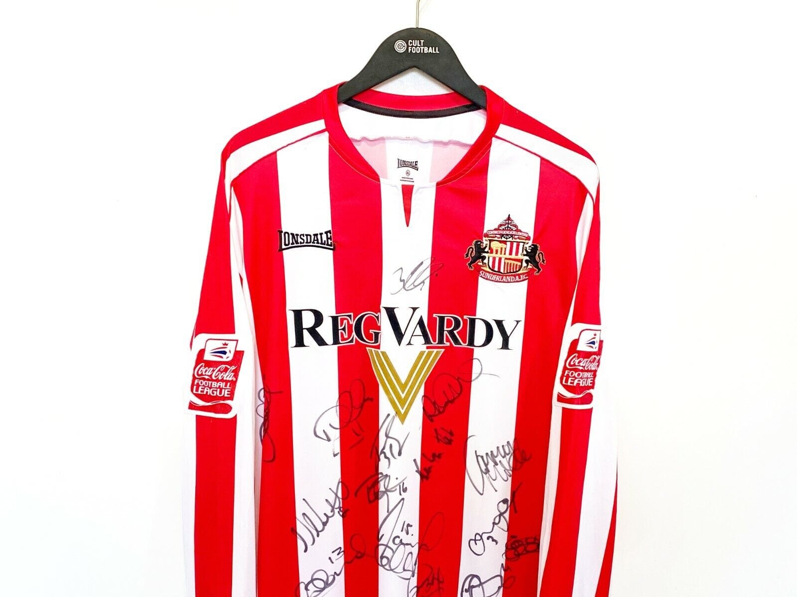 2006/07 YORKE #34 Sunderland Vintage Lonsdale Football Shirt (XL) Signed Issued