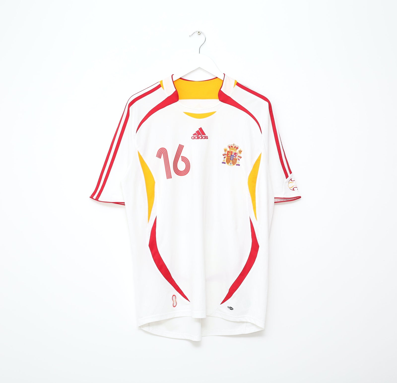 2006/08 A. INIESTA #16 Spain Vintage adidas Away Football Shirt (L)