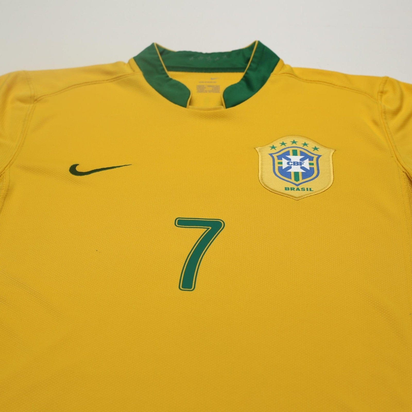 2006/08 Adriano #7 Brazil Vintage Nike Home Football Shirt (M) World Cup 06