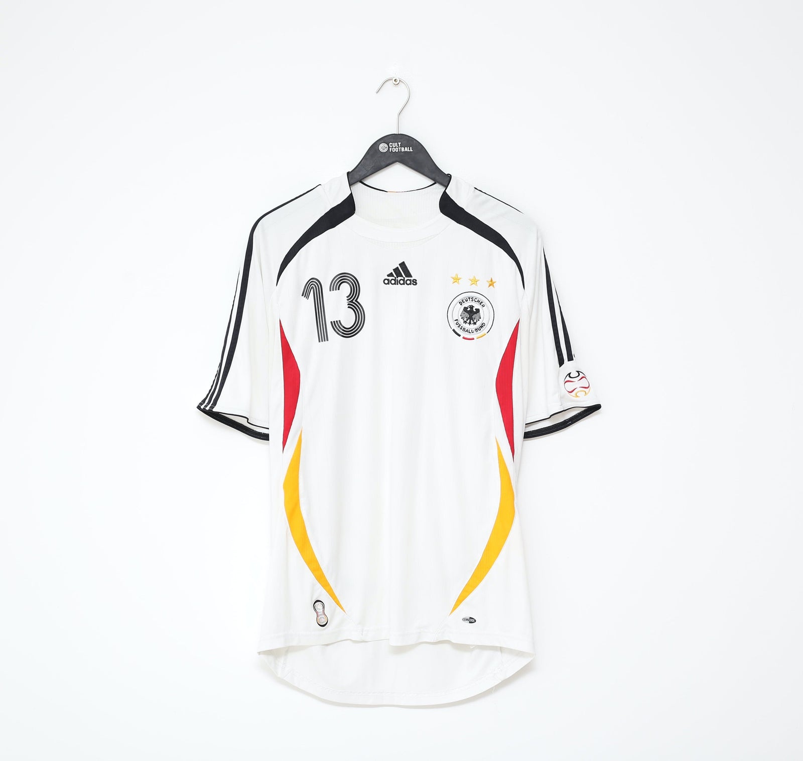 2006/08 BALLACK #13 Germany Vintage adidas WC 06 Home Football Shirt Jersey (L)