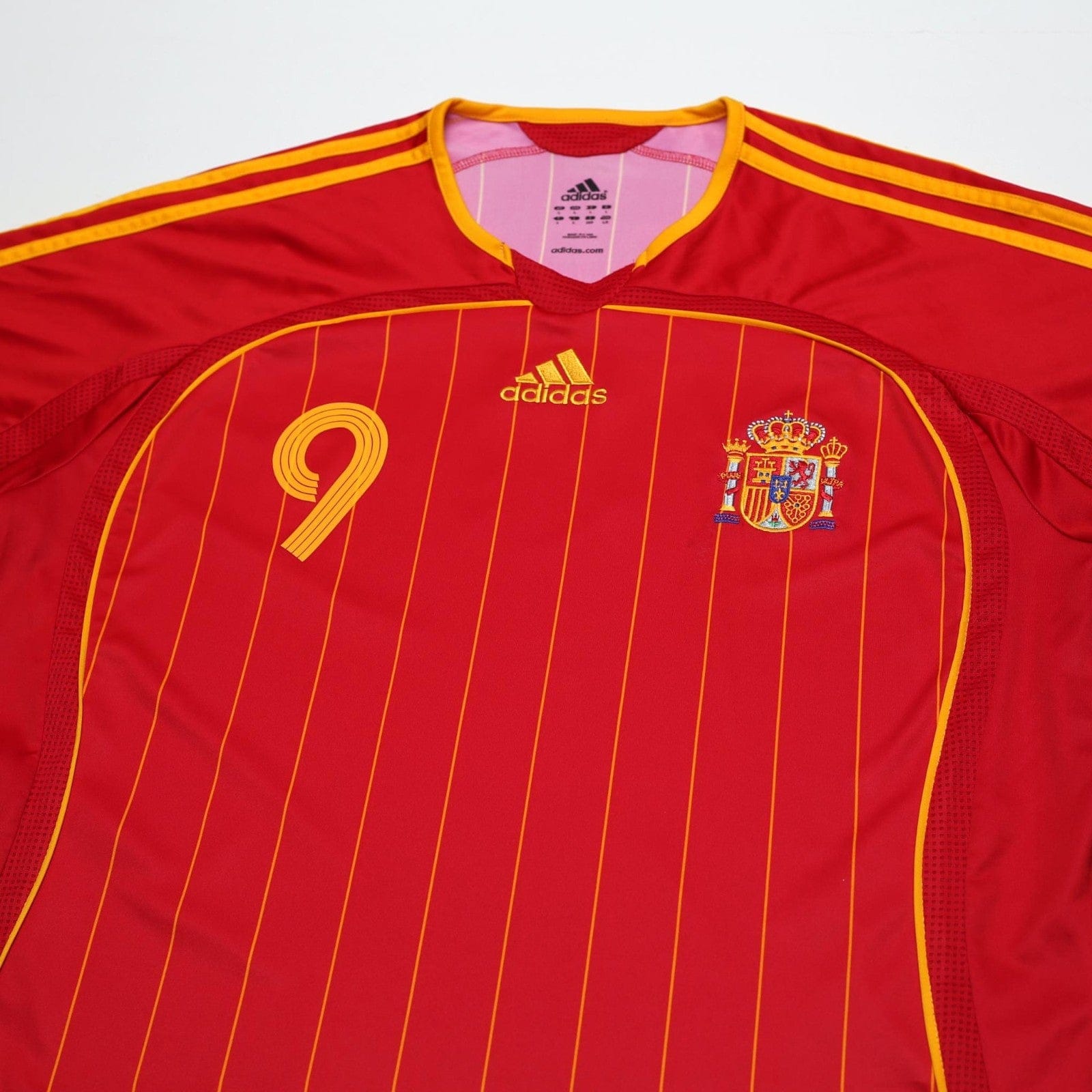 2006/08 F. Torres #9 Spain Vintage adidas Home Football Shirt (L) World Cup 2006