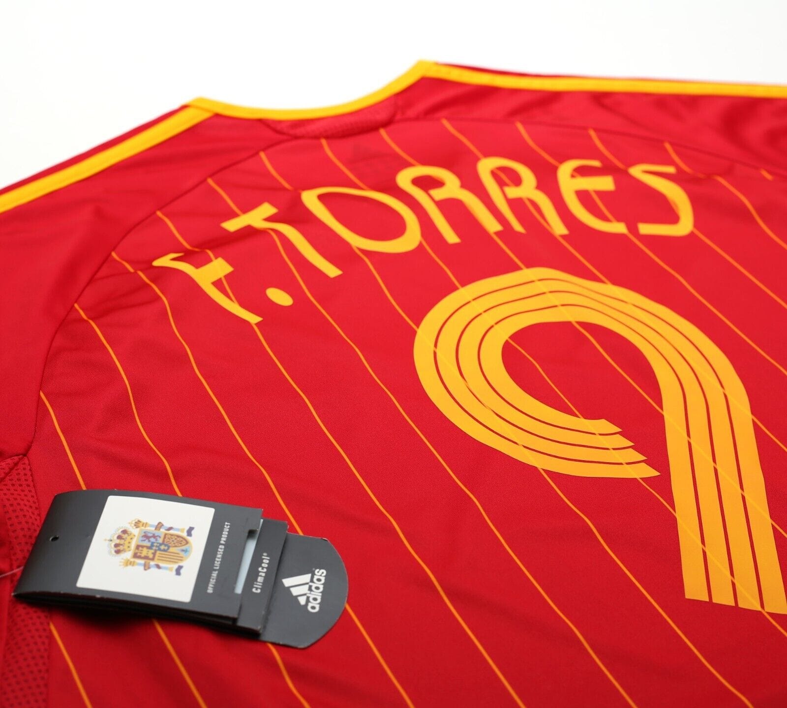 2006/08 F. TORRES #9 Spain Vintage adidas Home Football Shirt (XL) BNWT