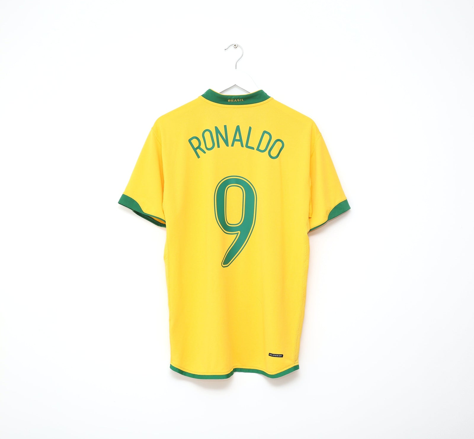 2006/08 RONALDO #9 Brazil Vintage Nike Home Football Shirt Jersey (L)