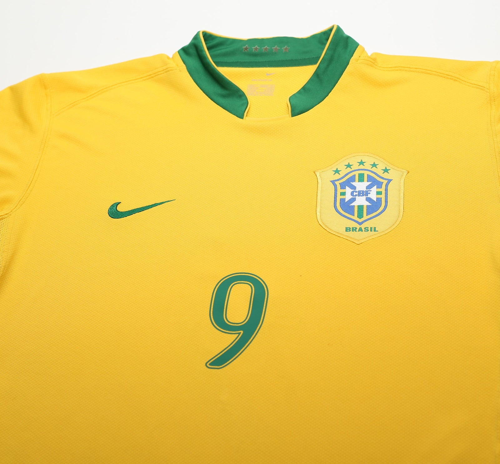 2006/08 RONALDO #9 Brazil Vintage Nike Home Football Shirt Jersey (L)