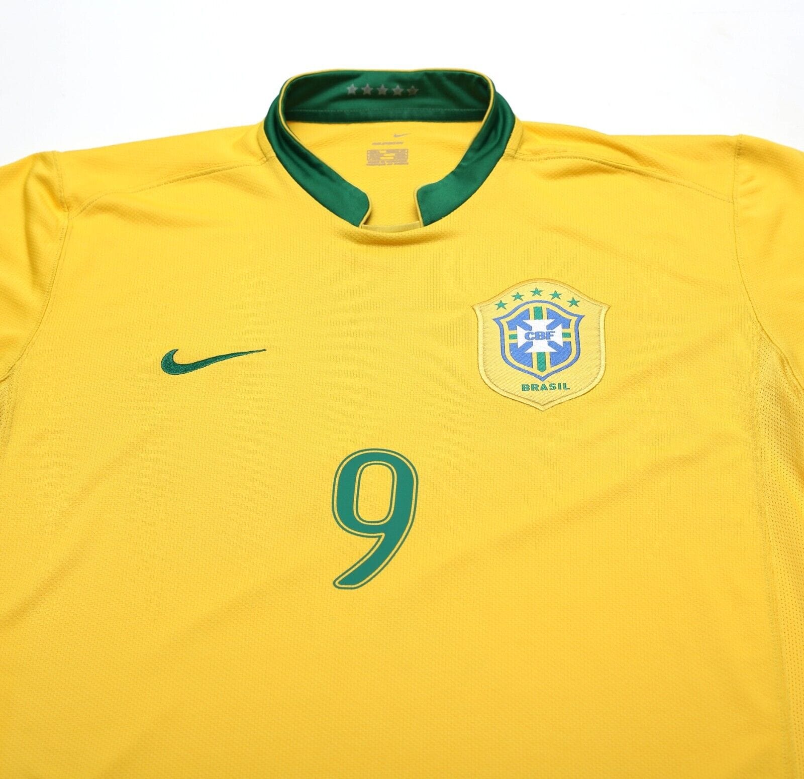 2006/08 RONALDO #9 Brazil Vintage Nike Home Football Shirt Jersey (L)