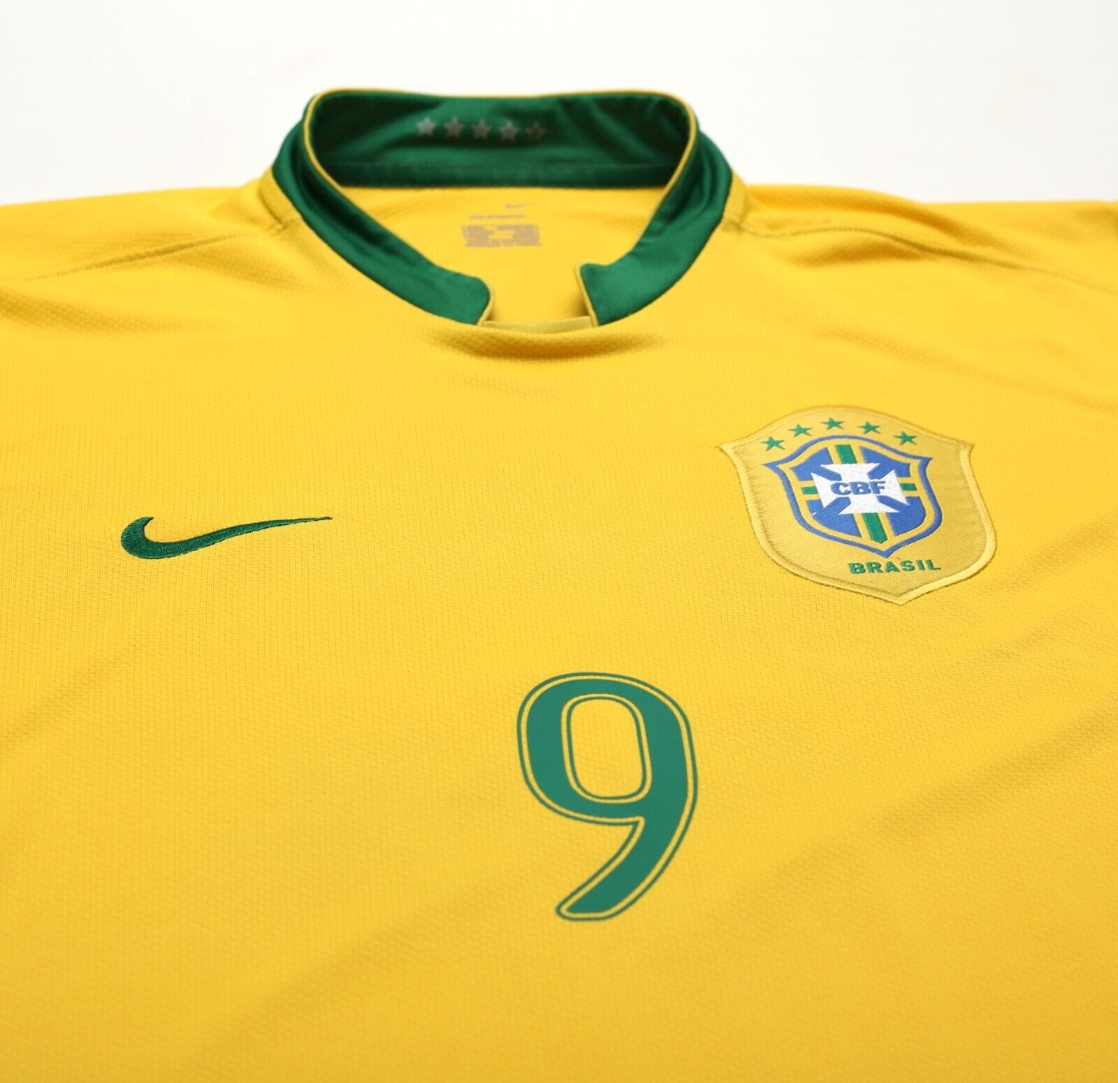 2006/08 RONALDO #9 Brazil Vintage Nike Home Football Shirt Jersey (L)