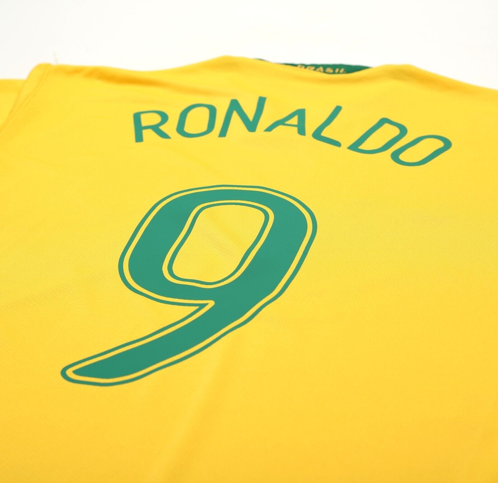 2006/08 RONALDO #9 Brazil Vintage Nike Home Football Shirt Jersey (L)