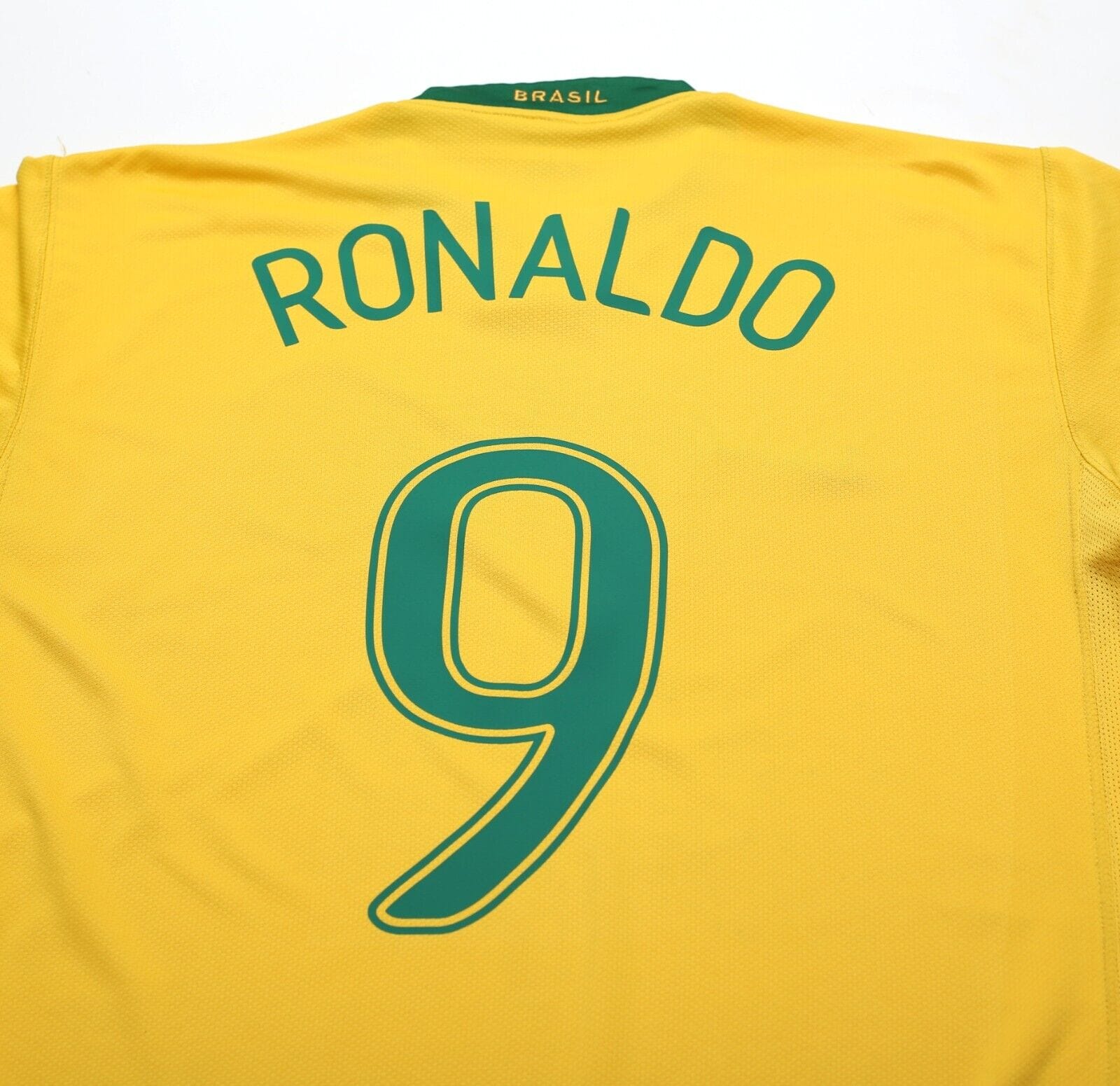 2006/08 RONALDO #9 Brazil Vintage Nike Home Football Shirt Jersey (L)