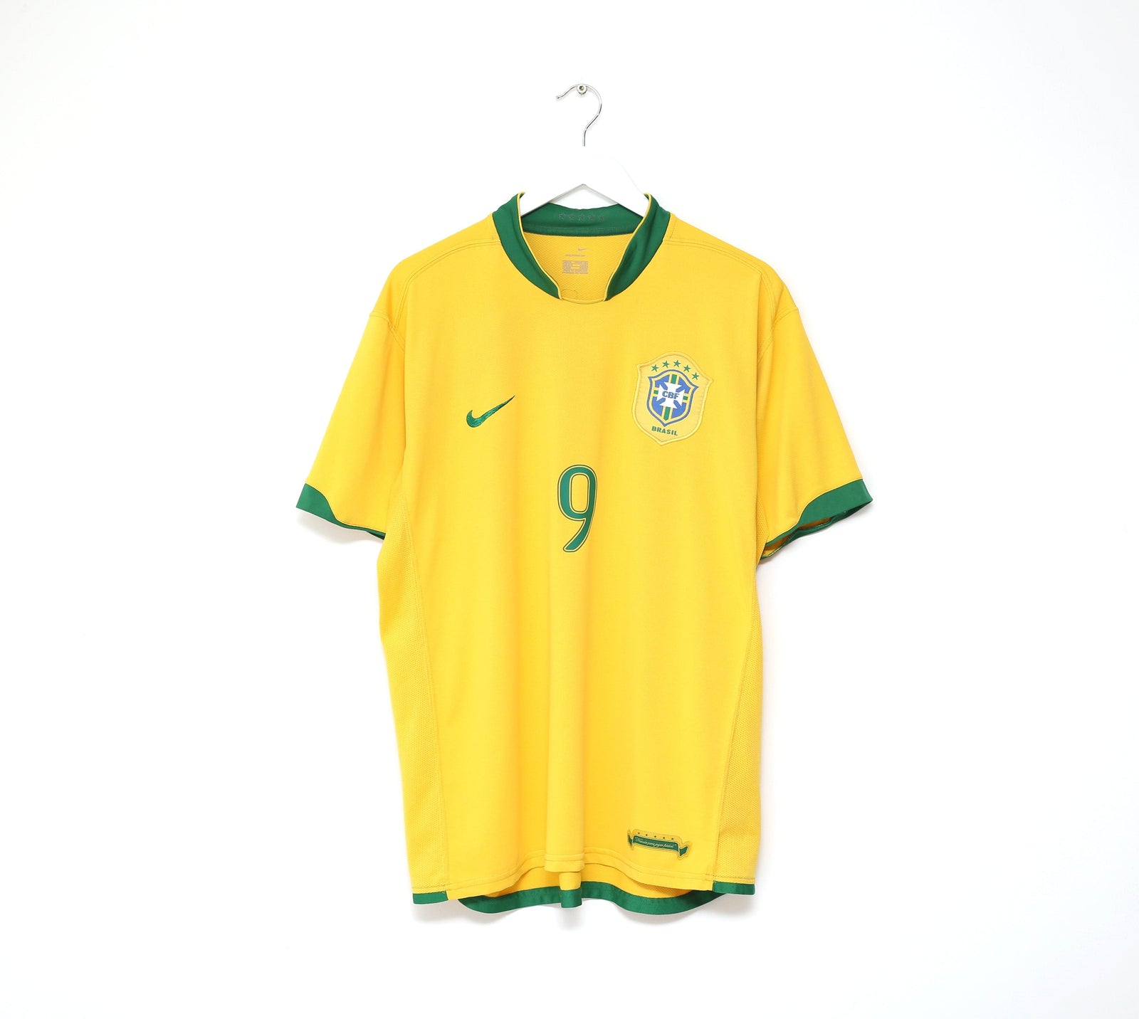 2006/08 RONALDO #9 Brazil Vintage Nike Home Football Shirt Jersey (XL)