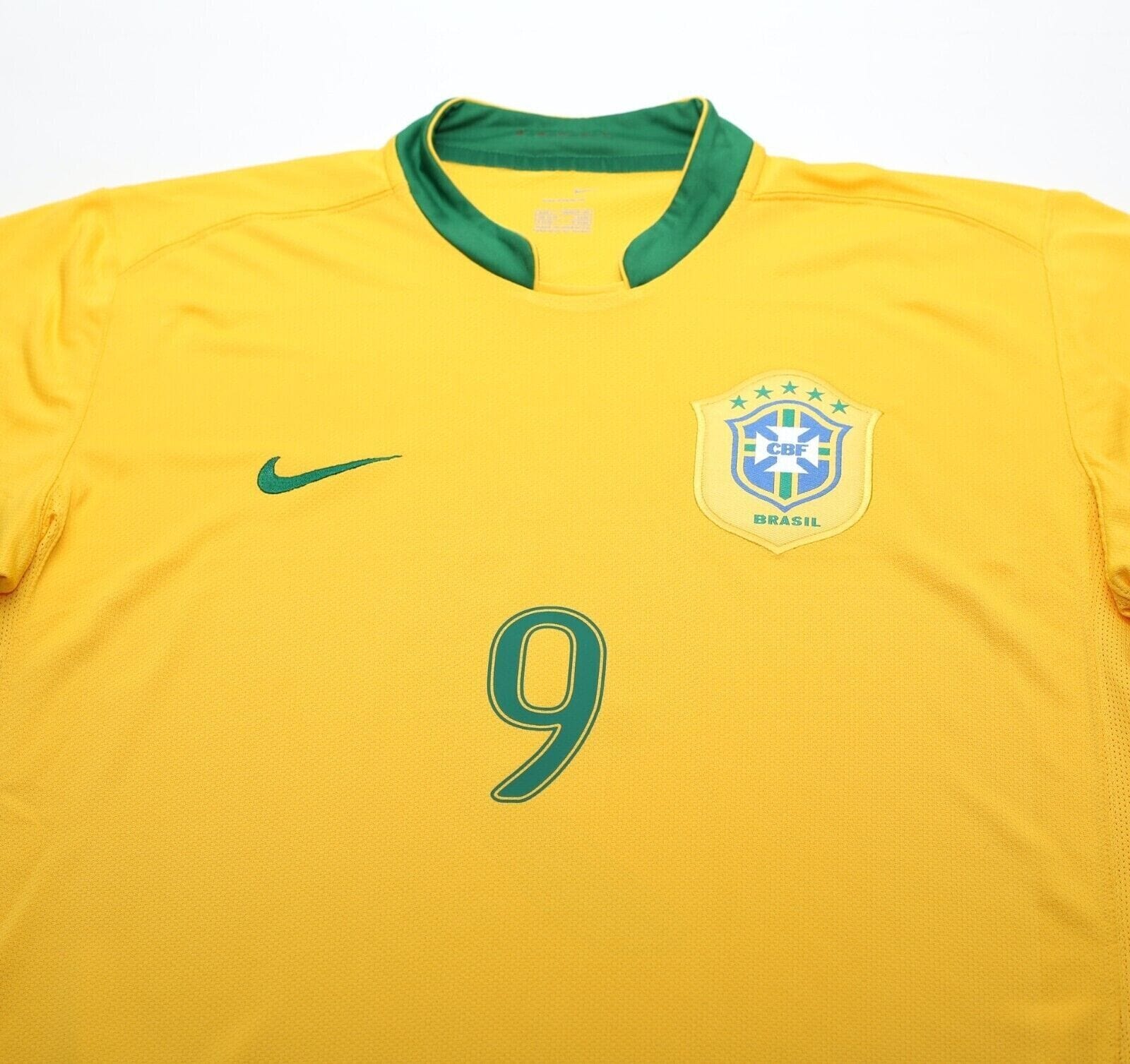 2006/08 RONALDO #9 Brazil Vintage Nike WC 2006 Home Football Shirt (L)