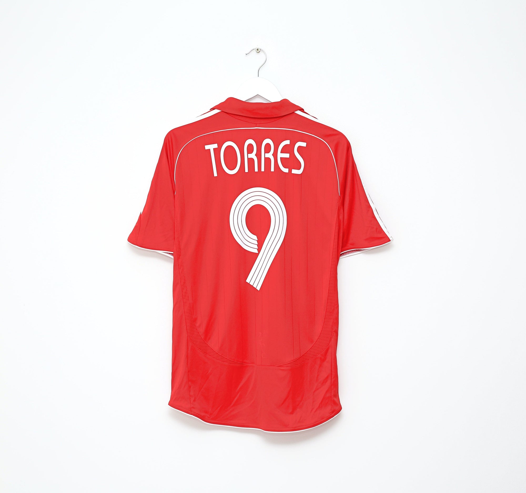 2006/08 TORRES #9 Liverpool Vintage adidas Home Football Shirt Jersey (M)