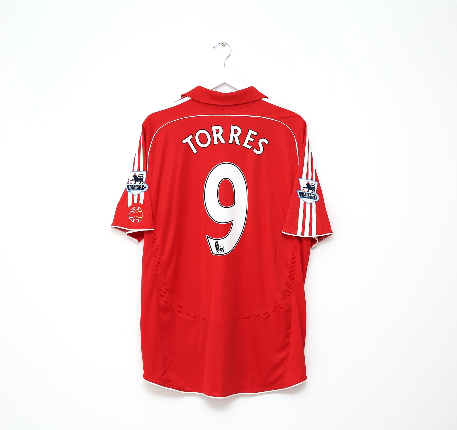 2006/08 TORRES #9 Liverpool Vintage adidas Home Football Shirt Jersey (XL)