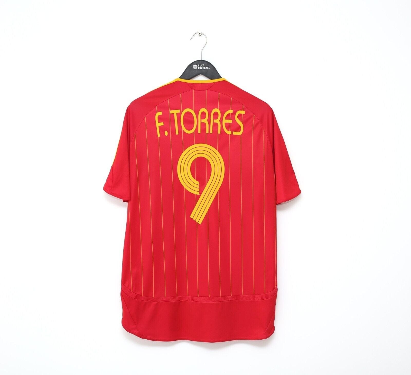 2006/08 TORRES #9 Spain Vintage adidas Home Football Shirt (L) World Cup 2006