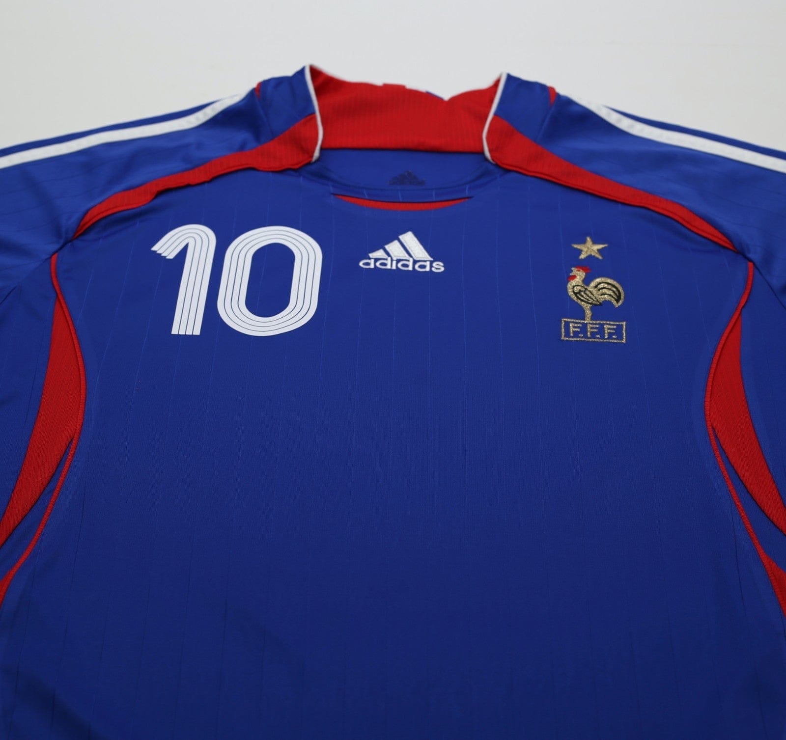 2006/08 ZIDANE #10 France Vintage adidas Home Football Shirt (L) World Cup 2006