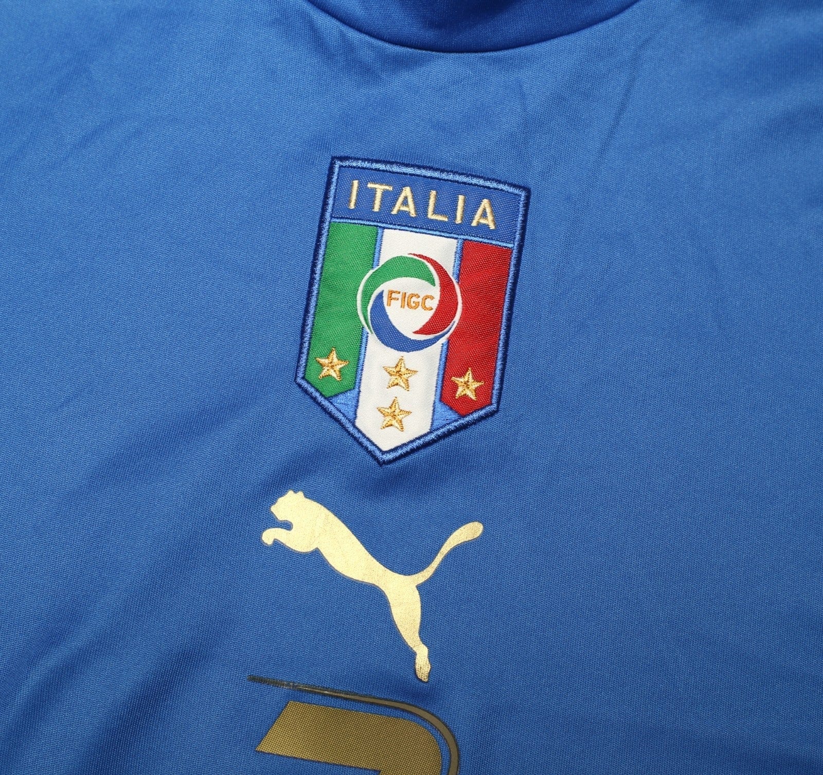 2006 DEL PIERO #7 Italy Vintage PUMA Home Football Shirt (M) WC 2006